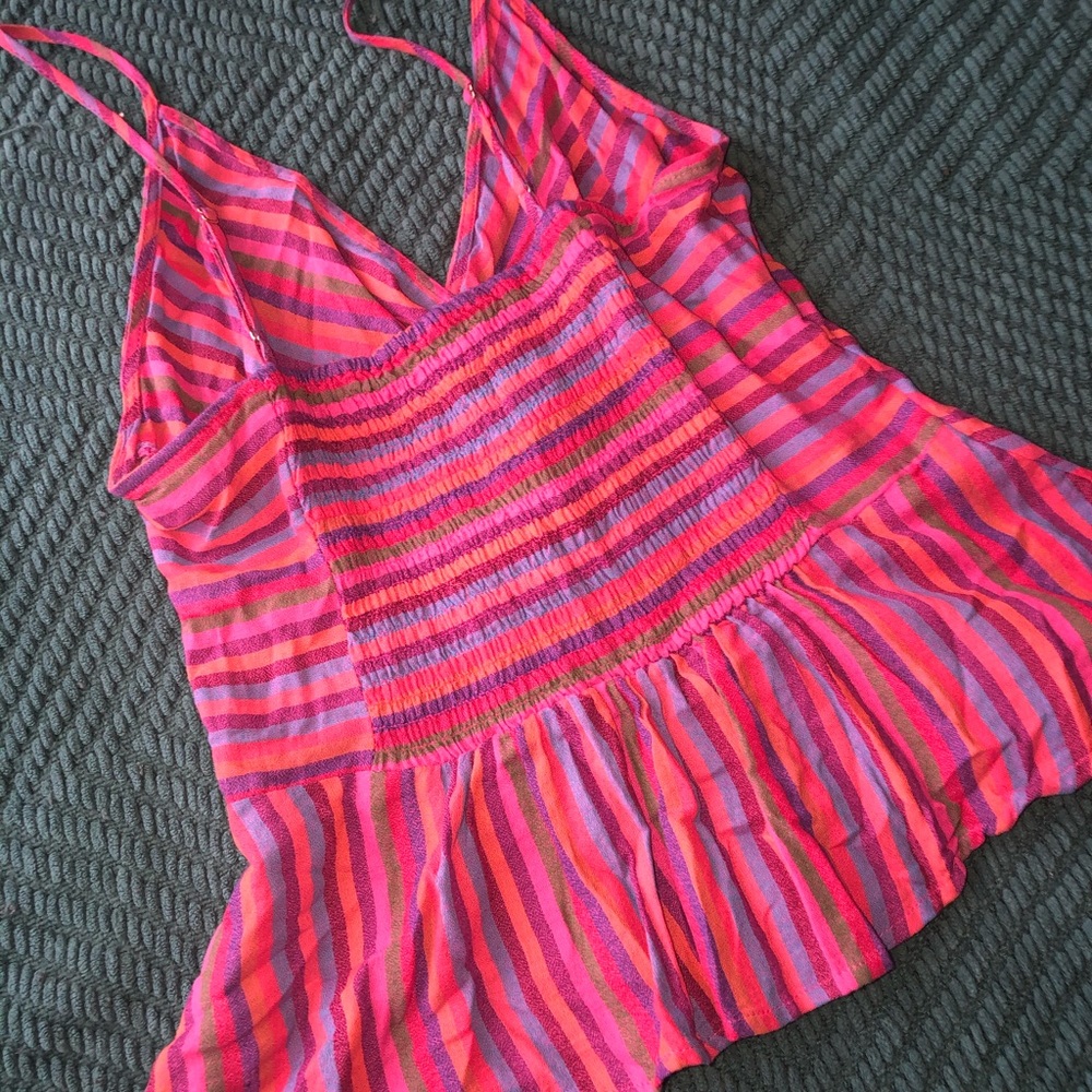 Stripped “A New Day” Peplum Top